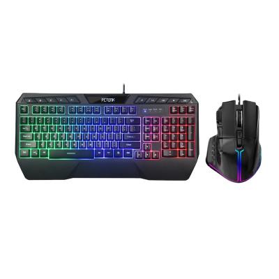 China RGB USB Backlit PC Anti Ghost Cable Gaming Keyboard Mechanical Feeling Mouse Led Peripherial Table Waterproof Membrane Combo for sale