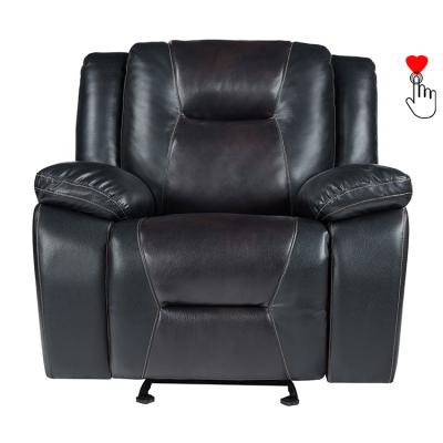 China High Quality Black Air Living Room Furniture Leather Sofa Recliner Chair (Other) New Design Adjustable for sale