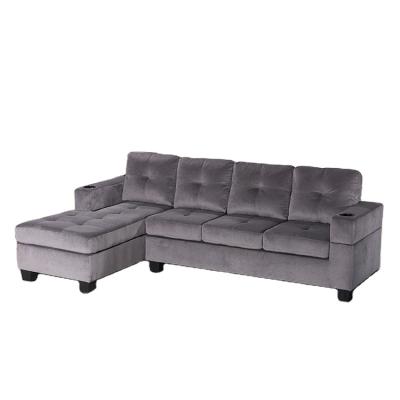 China Small Sectional Sofa (Other) Adjustable Cheap Suede Sofas Trade Insurance for sale