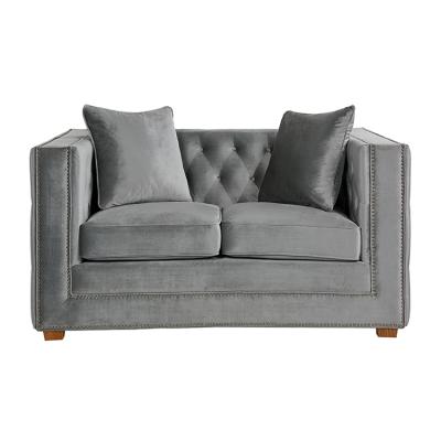 China Other China Wholesale Elegant Set Wooden Design Gray Corner Sofa for sale