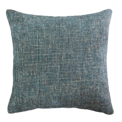 China Frank Chenille Blue 45X45cm Canvas Waterproof Fabric Houndstooth Furniture Houndstooth Halloween Fine Pillow Case For Sofa for sale