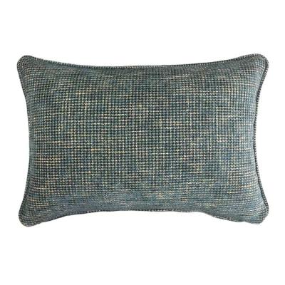 China Frank Car Furniture Anti-Static Fine Chenille Houndstooth Blue Head Lumbar Pillow 45X31cm for sale