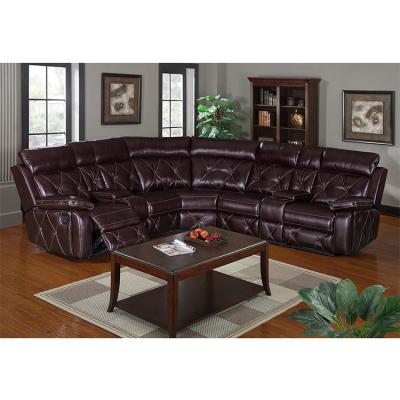 China Other Luxury Leather Recliner Couch Frank Air Furniture Latest Living Room Sectional Sofa Set for sale