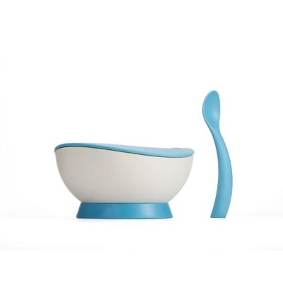 China Modern No Puddle Anti-Puddle Suction Baby Bowl Set For Training Self-Feeding With Spoon for sale