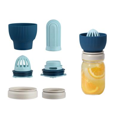 China Multifunctional Beverage Covers Squeezer Tea Mason Jar Cover First Infusion Set Lids for sale