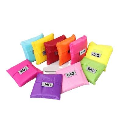 China Reusable Eco-Friendly Customer Reusable Polyester Nylon Shopping Foldable Grocery Bag for sale