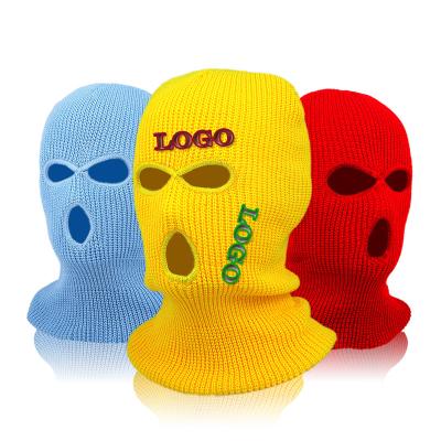 China Factory Wholesale COMMON Ski Masks Custom Balaclava For Men 3 Hole Full Face Cover Adult Ski Cycling Recycling Windproof Hat for sale