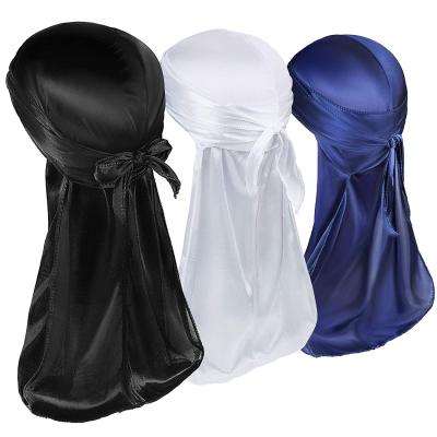 China Sports Wholesale Custom Durags Silk Durags Custom Made Satin Polyester Wave Outdoor Cycling Men Durag Designer for sale