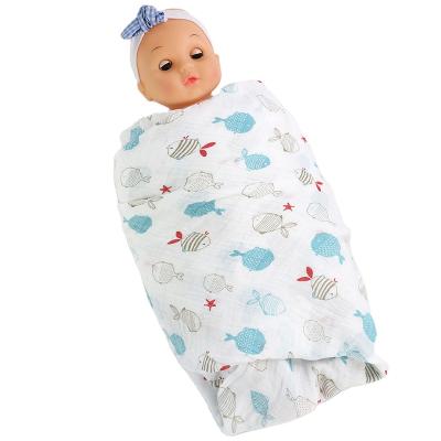 China Best Musical Supplier Bamboo Cotton Fiber Muslin Wrap Baby Blanket for sale