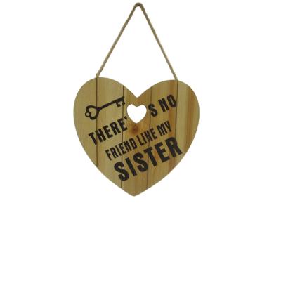 China Creative Eco-friendly Personality Heart Shape Wall Decor Hanging Indoor Wooden Wall Decorations For Home for sale