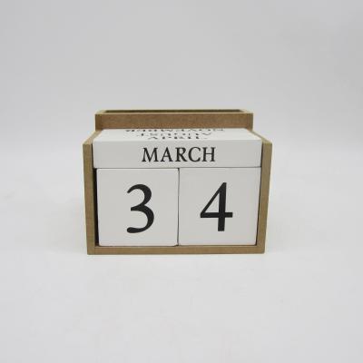 China Pencil Desk Storage Box Receiver Calendar Desk Stationery Organizer Pencil Type Calendar Date Desk Pad for sale