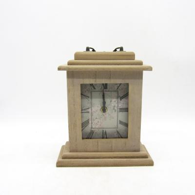 China Vintage Simplicity Table Clock Minimalist Custom Wood Desk Home Accessories Decoration Table Clock for sale