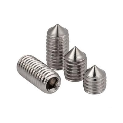 China Stainless Steel DIN914 Hexagon Socket Set Screw With Cone Point Stainless Steel Grade 304 316 8.8 10.9 12.9 for sale