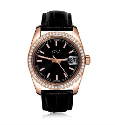 China Tianshizhiyue Day/Date Quartz Watch For Women Wrist Luxury Fashion Band Waterproof Leather Gem Inlay Antimagnetic Classic Quartz Watch for sale