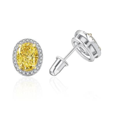 China TIANShiZhiYue Factory Wholesale Jewelry Price List 925 FASHIONABLE Silver Stud Earrings With 2.0ct Simulated Diamond for sale