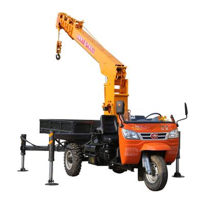 China TRUCK CRANE Full Hydraulic Tricycle Truck Cranes 4 Ton Mini Crane 3000Kg Jib Tower Claw Cranes Machine for sale