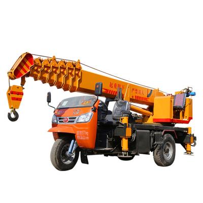 China TRUCK CRANE High Quality Three Wheel Truck Crane 3 Ton Crane Truck Mini Pickup Truck Mounted Crane For Sales for sale