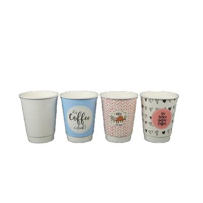 China 12oz cheap brown tup disposable hot sale disposable double wall paper cup for sale