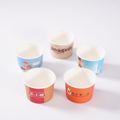 China High Quality Microwavable Ice Cream Paper Cup Beverage Shop Disposable Paper Cup for sale