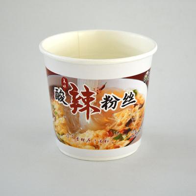 China Eco-Friendly 8OZ Instant Noodle Biodegradable Cups OEM Soup Deep Paper Cups With Paper Lids for sale