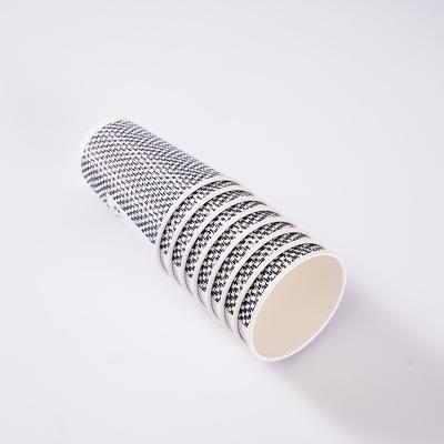 China Disposable Custom Paper Cup, Hot Paper Cup, Ripple Wallpaper Disposable Coffee Cup for sale