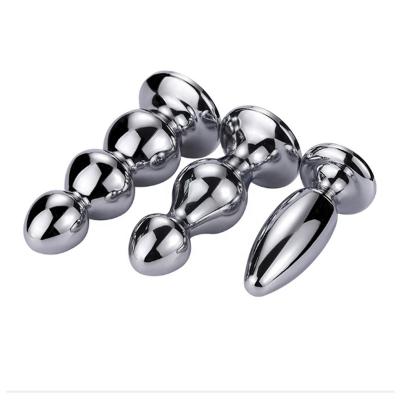 China Large Butt Plug Jeweled Anal Plug Stainless Steel Metal Anal Plug For Male for sale