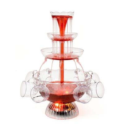 China Household Water Fountain Electric Lighted Wine Party Fountain for sale