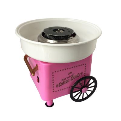 China Mini Snack Factory Cotton Sugar Machine Cotton Candy Floss Maker For Home Use With Wheels for sale