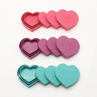 China New Hot Sale Classic/Postmodern Diamond Painting Embroidery Tools Accessories Tray Diamond Heart Shaped Plastic Tray Box for Crafts Drill Placement for sale