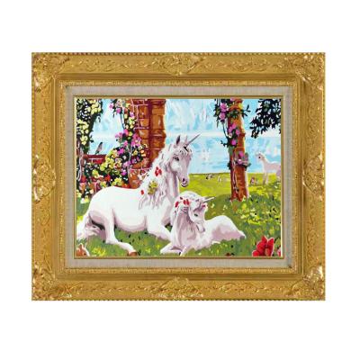 China Custom Children's Anime Unicorn Painting Impressionist Wholesale Support Drop Shipping Supplier By Number for sale