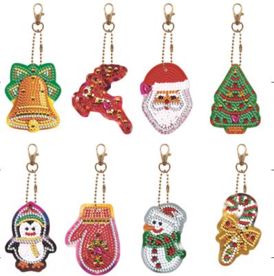 China Wholesale Christmas Diamond Keychain Christmas Ornament Keychain Factory Convenient New for sale