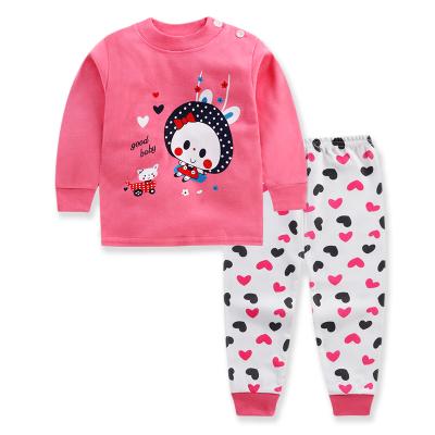 China Autumn Wear Children's Underwear Girls Casual Children's Wear Set Unique Infant Clothes Male Cotton Baby Pajamas for sale