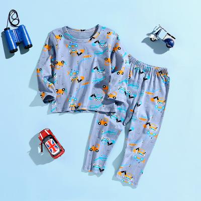 China Autumn Wear Long Johns Boy Casual Children and Girls Underwear Set Baby Cotton Warm Round Neck Pajamas Toddler Home Wear for sale