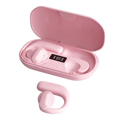 China TWS (True Wireless Stereo) Earhook OWS Earphone With LED Display 13hrs Playtime Wireless Headphones 300mAh IPX7 Waterproof Air Conduction Earphone for sale