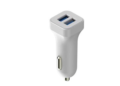 Cina 12VDC bianco - doppia porta 5V 2.4A del caricatore del Usb dell'automobile 24VDC per il carico veloce in vendita