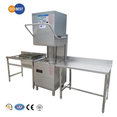 China hotel restaurant hood type dishwasher industrial commercial dishwasher zu verkaufen