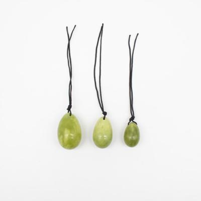 China Wholesale Natural China Green Crystal Gemstone Yoni Eggs For Kegel Exercise Xiuyan Jade Yoni Eggs Set Vaginal Tightening for sale