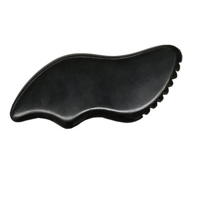 China Sha Black Jade Guasha Tools Therapy Body Gua Sha Massage Tools Bian Stone Gua Sha for sale