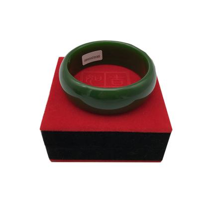 China Luxury Green Natural Jade Bangles For Woman Chalcedony Jade Stone Bangle Bracelet Jewelry Massage Tool Wholesale for sale