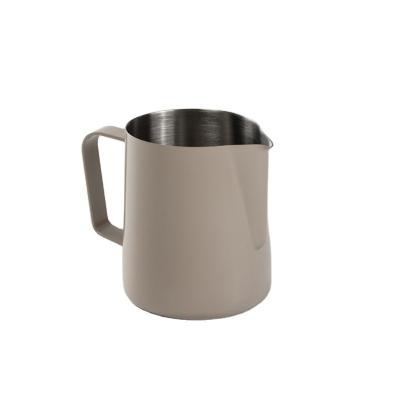 China Viable Latte Art Pitchers Milk Frothing Jug Espresso Coffee Cup Stainless Steel Coffee Milk Frothing Pitcher With Handle for sale