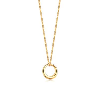 China Environmentally Friendly Minimalist Custom Jewelry 18k Gold Plated Layered Women's Chain Necklace for sale