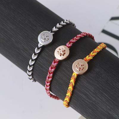 China Minimal Custom Tree Charm Life Jewelry /Tiny /Fancy Clasp Rope String Handmade Tibetan Magnetic Bracelet for sale