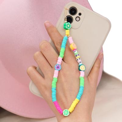 China Minimal Jewelry Custom /Tiny /Fancy Clay Beads Bohemian Chain For Phone Case for sale