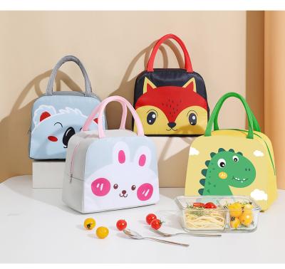 China Mini Waterproof Insulation Custom Printing Kids Lunch Bags Cartoon Cute Animals Waterproof Food Thermal For Kids Student for sale