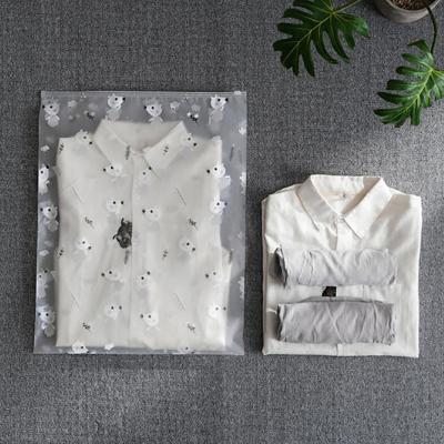 China Recycled Materials Custom Your Own Clear Logo Recycled Zipper Pouches Matt Apparel Shipping Clothing Bag Plastic Packaging Ziplock Bags for sale