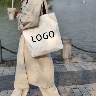 China Promotional Custom Blank Single Canvas Handled Cotton Bags Reusable Shopping Cotton Tote Bags With Custom Printed Logo for sale