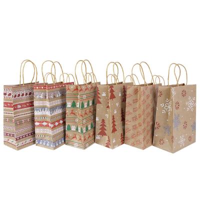 China Recycled Materials Custom Printed Clothing Paper Bag Shopping Brown Kraft Paper Take Out Bag With Handle for sale