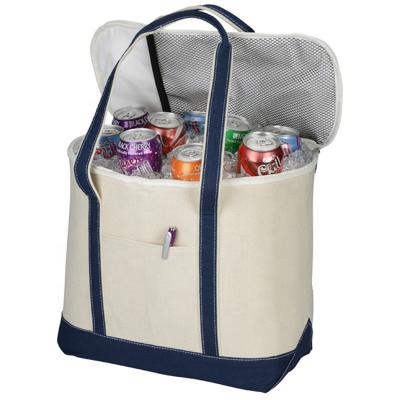 China Waterproof High Quality Custom Canvas Grocery Lunch Cooler Folding Insulated Shopping Bag For Seafood for sale