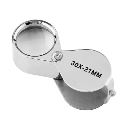 China Handheld Magnifier Pocket Identifying Handheld Magnifier Jewelry Loupe for Home Outdoor, 10/20/30 X for sale