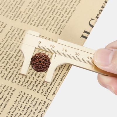 China Metal Mini Brass Caliper Pure Copper High Quality Vernier Dual-Scale Measuring Ruler Portable Retro for sale